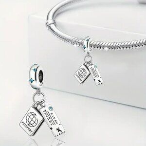 Passport & Ticket Charm Pendant (SKU #3041)